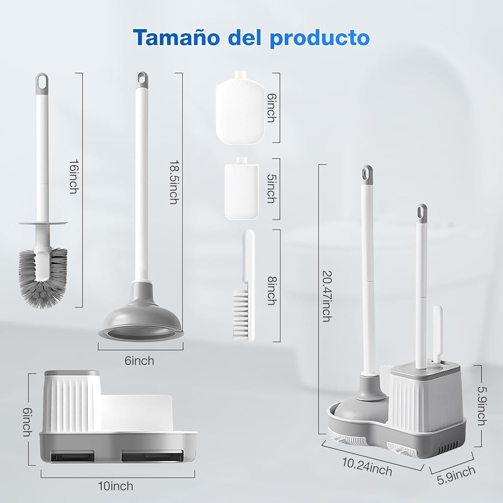 HASTHIP® 3 in1Bathroom Toilet Brush and Toilet Brush Set HASTHIP® 3 in1Bathroom Toilet Brush and Toilet Brush Set